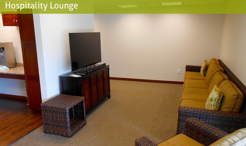 hospitality lounge tv area