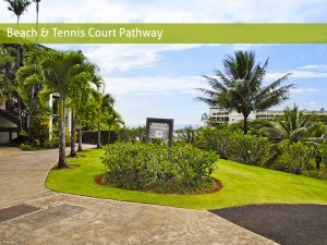 beach and tennis court pathway