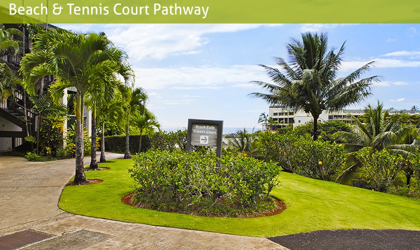 beach and tennis court pathway