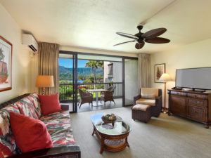 Hanalei Bay Resort One Bedroom Living Room