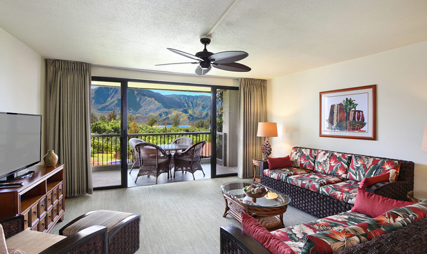 Hanalei Bay Resort 2BR Living Room