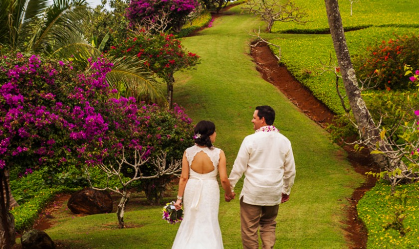 hanalei bay garden wedding