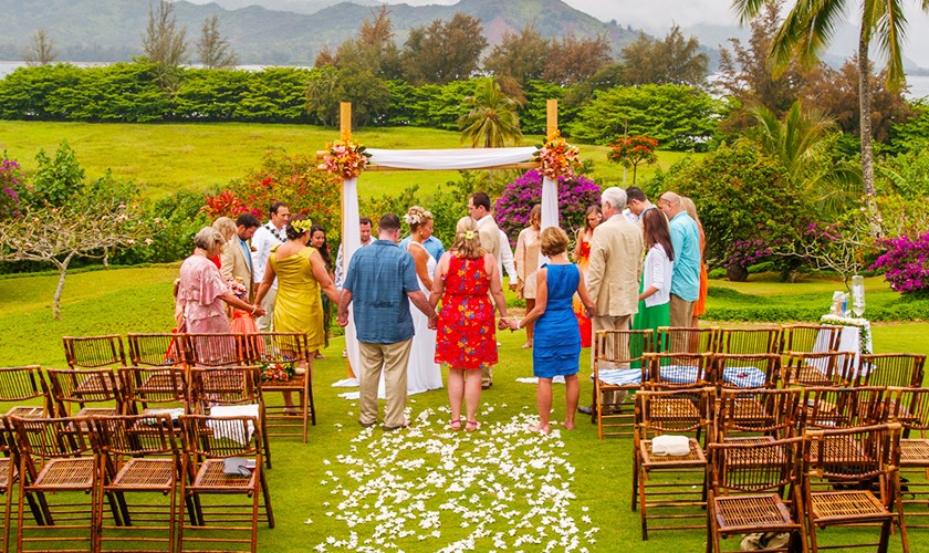 hanalei bay garden wedding