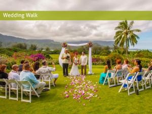 hanalei bay wedding walk