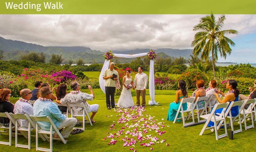 hanalei bay wedding walk