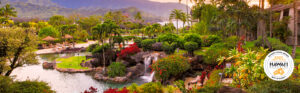 Hanalei Bay Resort hero image with Hawaii Magazine 2022 Readers Choice Award Badge