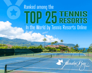 Hanalei Bay Resort tennis court top tennis resort award